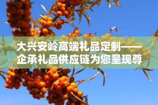 大兴安岭高端礼品定制——企承礼品供应链为您呈现尊贵之选